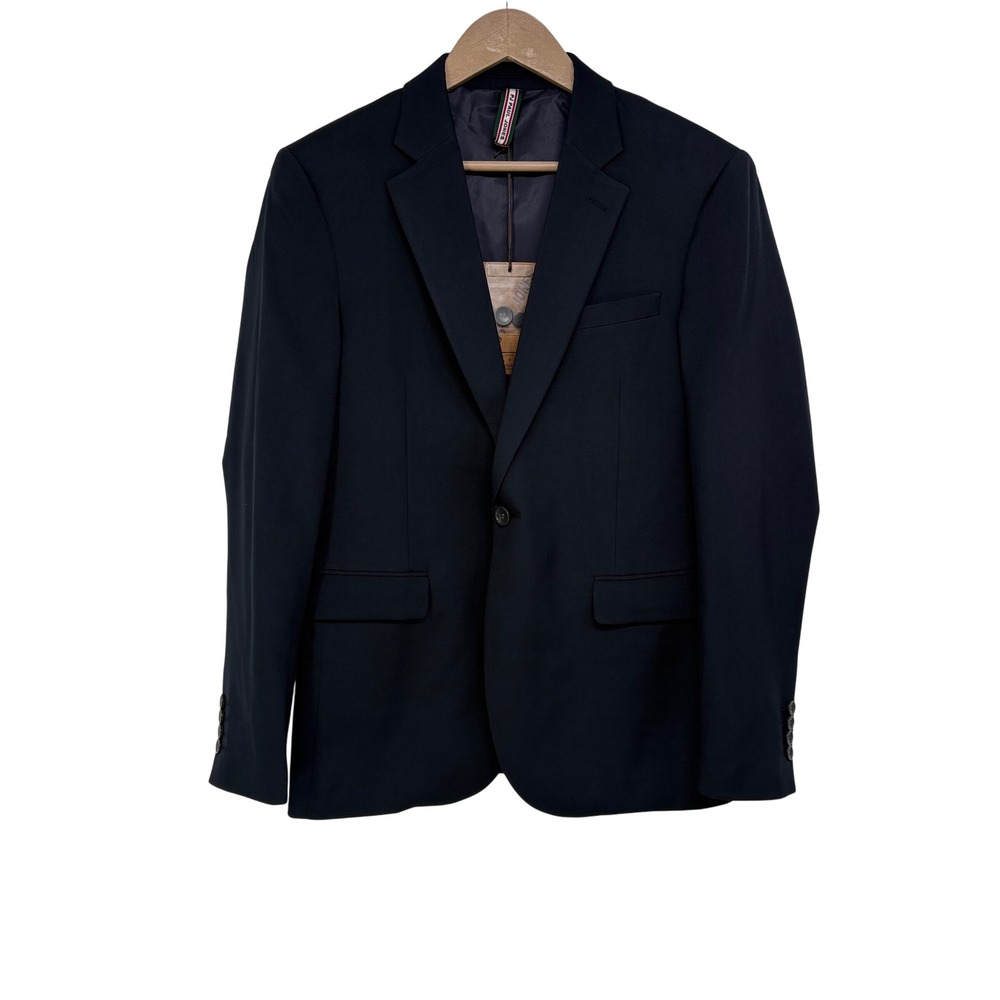 PJ Paul Jones Mens Navy Blue Two Button Suit Jacket Blazer Notch Lapel NEW